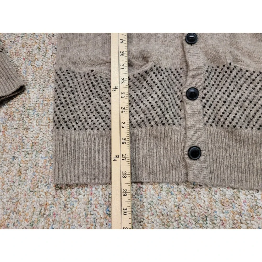 Levis Sweater Mens Large Oatmeal Lambs Wool Blend Button Up Cardigan Cabin Lodge